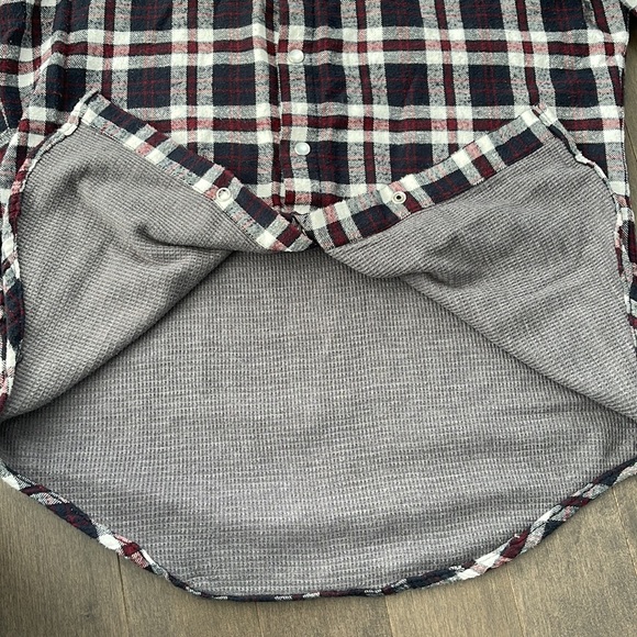 BRODY Men's Button Up Long Sleeve Collar Shirt, Pearl Snap, Navy Burgundy - Picture 8 of 13